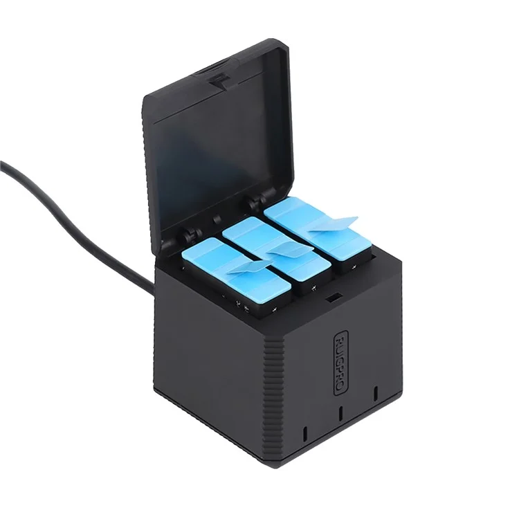 AT1160 Ruigpro Battery Chargeur Kit Box de Rangement de Batterie Pour GoPro Hero9 Black