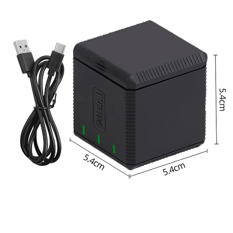 RUIGPRO AT1160 Battery Charger Kit Battery Storage Box for Gopro Hero9 Black