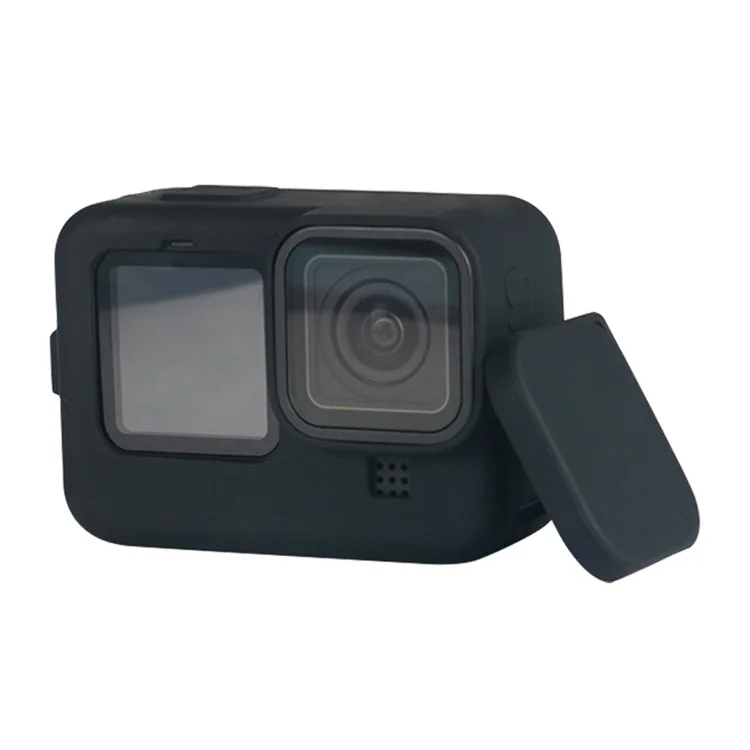 Case de Silicone de Quadro Macio Para GoPro Hero 9 Black - Preto