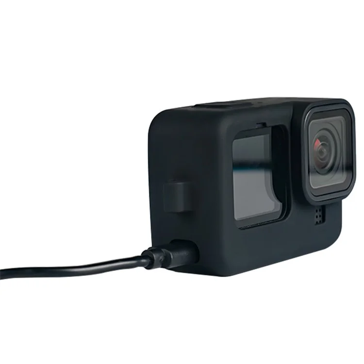 Case de Silicone de Quadro Macio Para GoPro Hero 9 Black - Preto