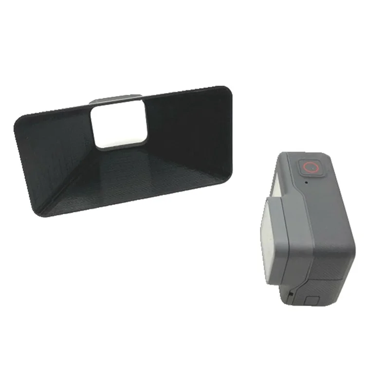 AT1169 Anti-glare Lens Hood Camera Bayonet Square Lens Hood (L Size) for GoPro Hero 5 6 7 Black Action Camera