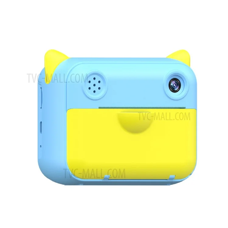 CP01 HD Thermodruck-Kinderkamera Sofortdruck 2,4-Zoll-Videokamera-Spielzeug mit 16-GB-Micro-SD-Karte - Blau