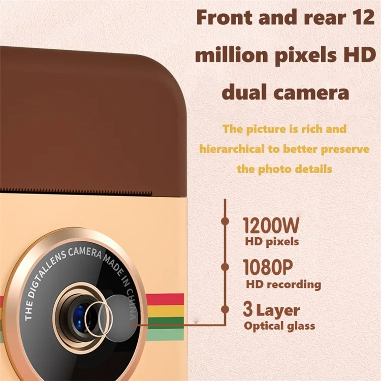 Cámara De Impresión Instantánea H1 Para Niños 2.4inch 1080p Cámara Digital HD Con Papel Térmico