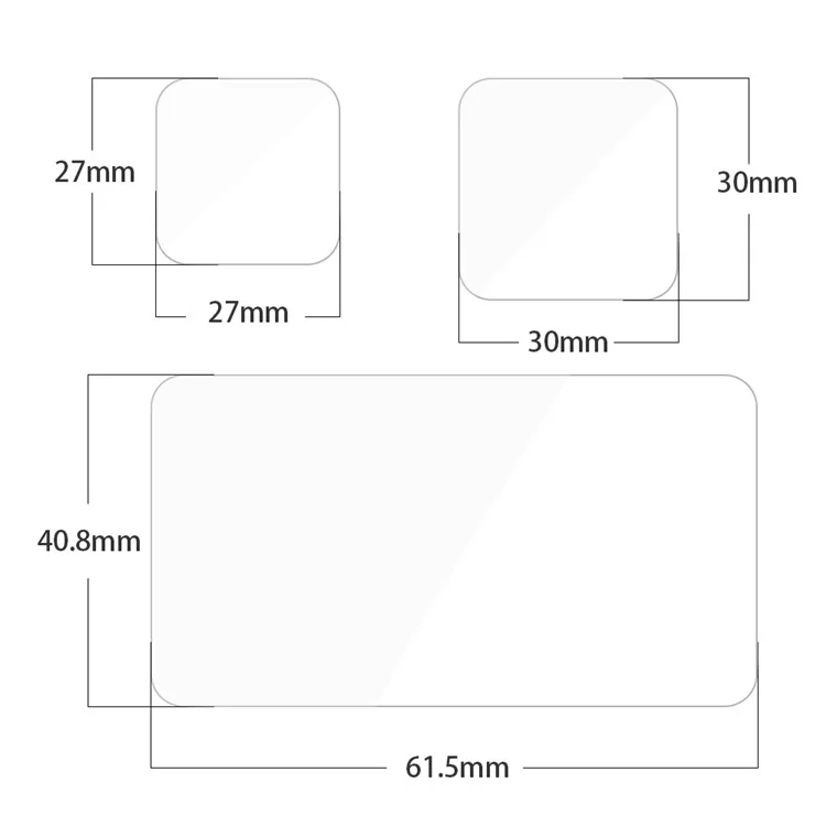 Telesin Lente + Pantalla LCD Delantera y Trasera Película de Vidrio Templado Para Gopro 9