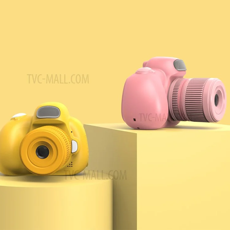 D6S Portable Selfie Toy Support TF Card 2.4inch HD Video Recorder Kids Digital Camera - Pink