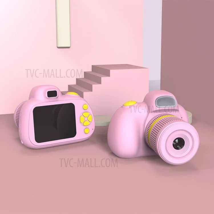 D6S Portable Selfie Toy Support TF Card 2.4inch HD Video Recorder Kids Digital Camera - Pink