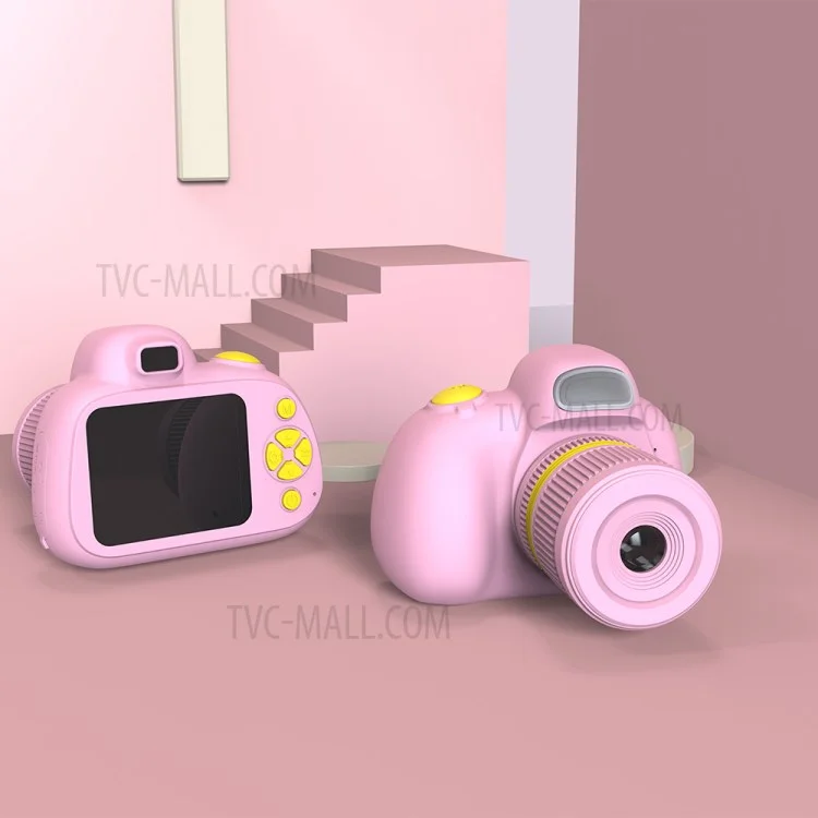 D6S Portable Selfie Toy Support TF Card 2.4inch HD Video Recorder Kids Digital Camera - Pink