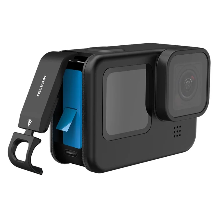 Telesin GP-CLC-902 Couverture de Batterie Métale Court de Batterie Avec Trou de Charge Pour GoPro Hero 9