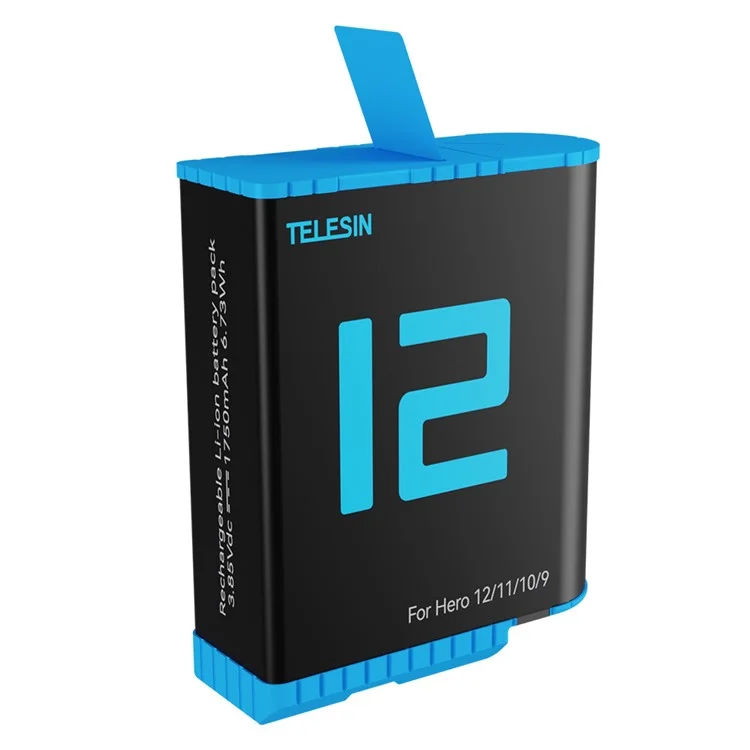 Telesin GP-BTR-901 1750mah Li-ion Batery Reemplazo Para GoPro Hero 10/9 Cámara Deportiva