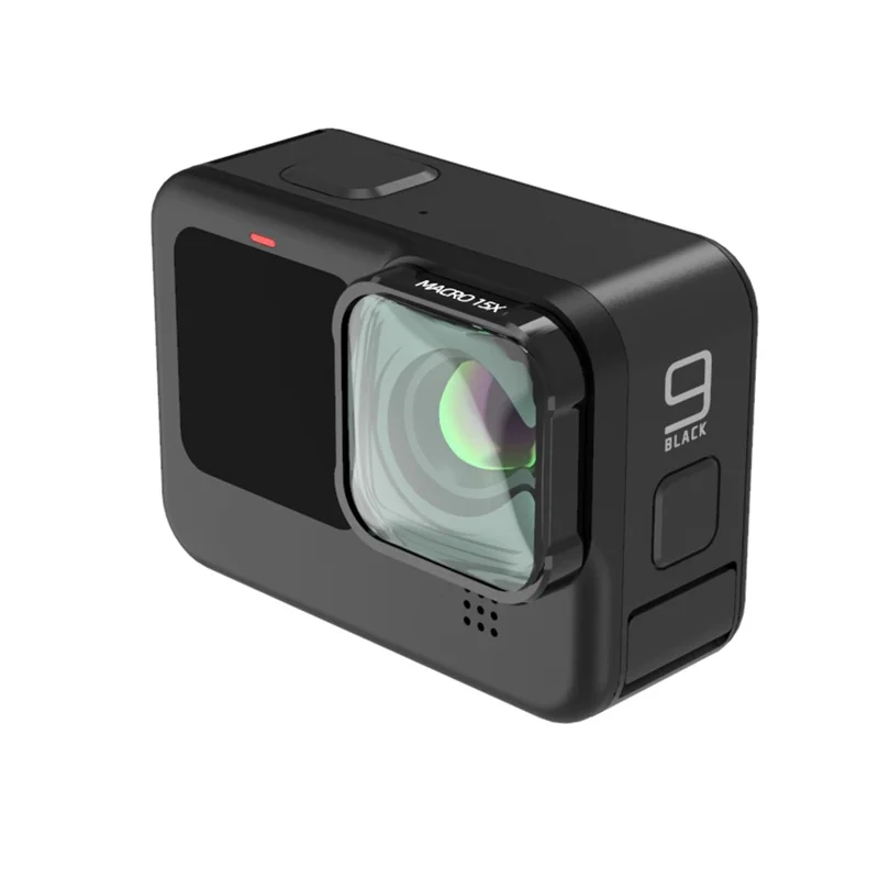 SHEINGKA G9-01 HD 15X Macro Lens Optical Glass Camera Lens for GoPro Hero 9/10 Action Camera