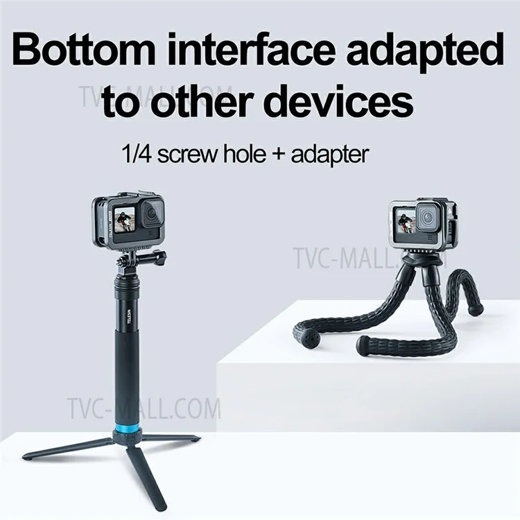 TELESIN GP-FMS-901 Camera Protective Frame Anti-drop Metal Housing Case for GoPro Hero 9 / 10 / 11