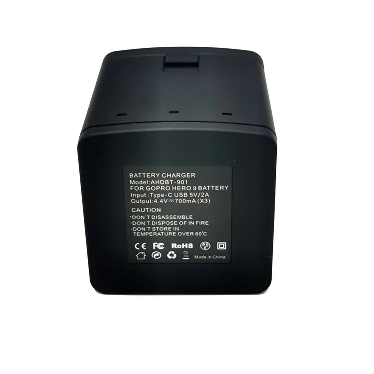 AT1271 3-Channel USB Charger Battery Charging Station with LED Indicator for GoPro Hero 9/10