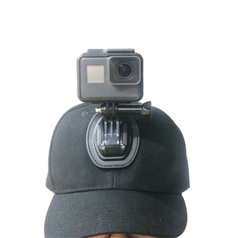 Lightweight Portable Baseball Hat with Quick Release Buckle Mount Compatible for GoPro 10/9 Series/DJI OSMO Action Cameras - Black