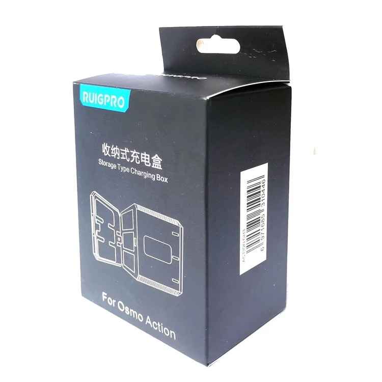 RUIGPRO AGDY39 Storage Type 3 Slots Battery Charging Box Fast Charger for DJI Osmo Action Camera