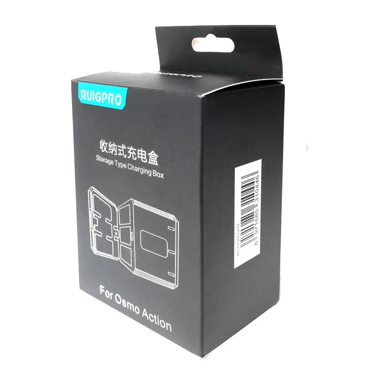RUIGPRO AGDY39 Storage Type 3 Slots Battery Charging Box Fast Charger for DJI Osmo Action Camera