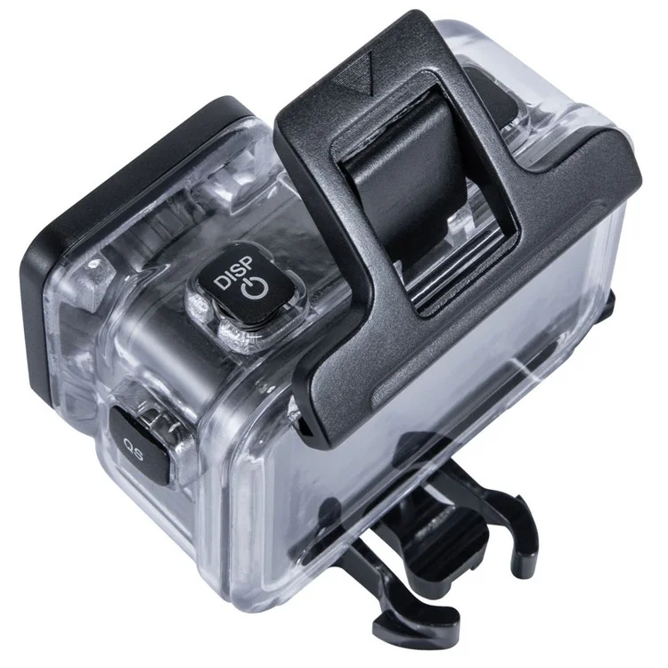 AGDY36 Quadratische Mundstil Unterwassersport Kamera Tauchen Schutzhülle Wasserdichtes Gehäuse für DJI Osmo Action - Transparent 