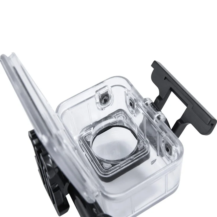 AGDY36 Quadratische Mundstil Unterwassersport Kamera Tauchen Schutzhülle Wasserdichtes Gehäuse für DJI Osmo Action - Transparent 