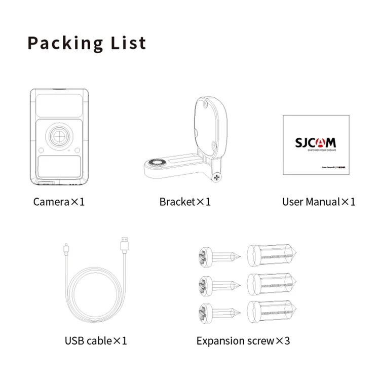 SJCAM S1 Student Sports Camera Aerial Riding Recorder 4MP IP65 Câmera Doméstica à Prova D'água Com Luz - Branco