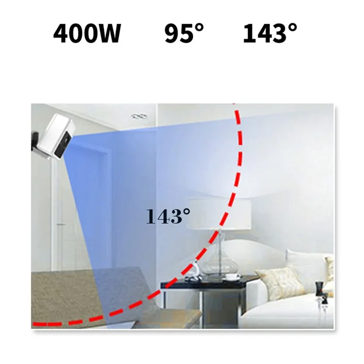 SJCAM S1 Student Camera Sports Registratore di Equitazione Aerea 4MP IP65 Camera Per la Casa Impermeabile Con Luce - Bianca