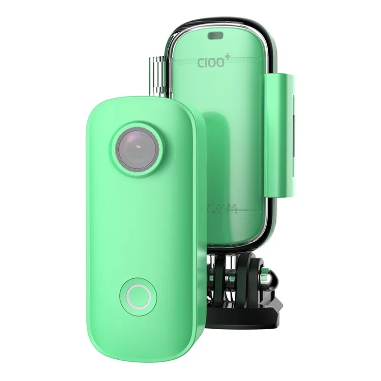 SJCAM C100+ Digital Camera 2K HD 30m Waterproof Thumb Action Camera Motorcycle Ride Recorder Webcam for Riding Cycling - Green
