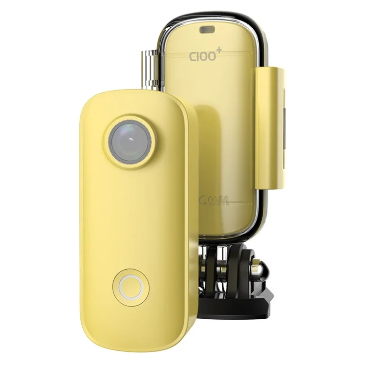 SJCAM C100+ Digital Camera 2K HD 30m Waterproof Action Camera da Corsa Per Motociclette Per la Guida in Bicicletta - Giallo