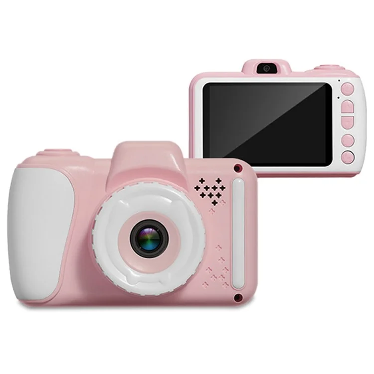 X38 Kid's Camera Toys IPS da 3,5 Pollici Videocamera Per Bambini 1080p Earch Education Children Camera - Rosa