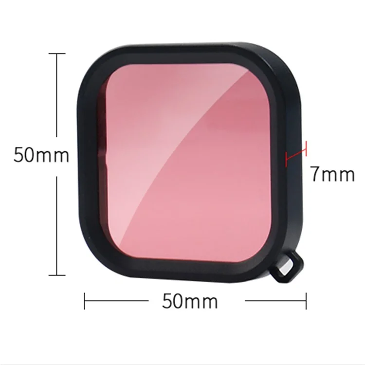 Shelngka FLW297 Para GoPro Hero 9/10 Lens de Câmera de Ação Filter Acessórios de Caixa de Mergulho à Prova D'água - Rosa