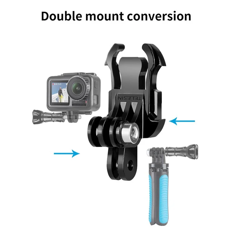 TELESIN GP-MTB-T02-BK Für GoPro/DJI Osmo Action Rucksack Schultergurt Sport Kamera Halterung Ständer - Schwarz