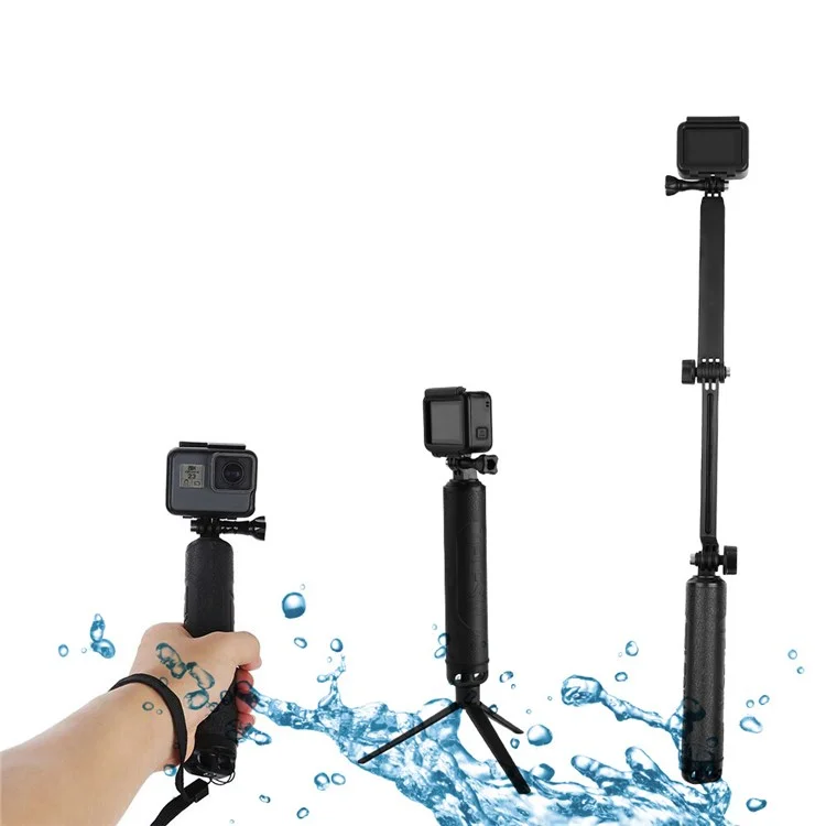 TELESIN GP-MFW-300 per fotocamera d'azione GoPro Bastone per selfie impermeabile Treppiede Supporto Braccio di presa a 3 vie Monopiede
