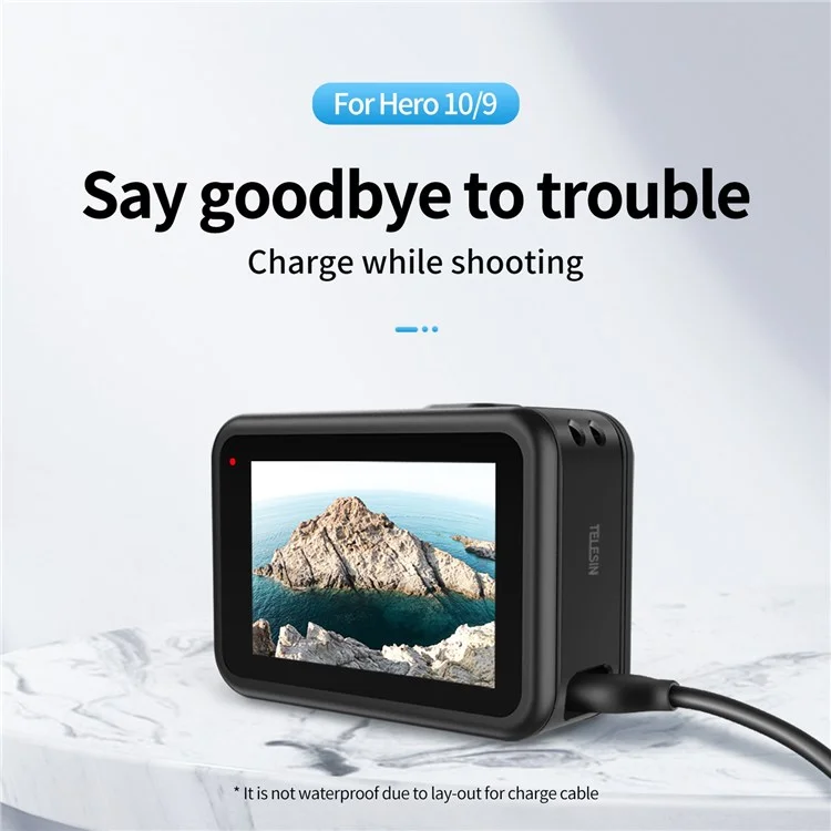 TELESIN GP-CLC-901 For GoPro Hero 9 / 10 / 11 Action Camera Battery Cover Charging Side Lid