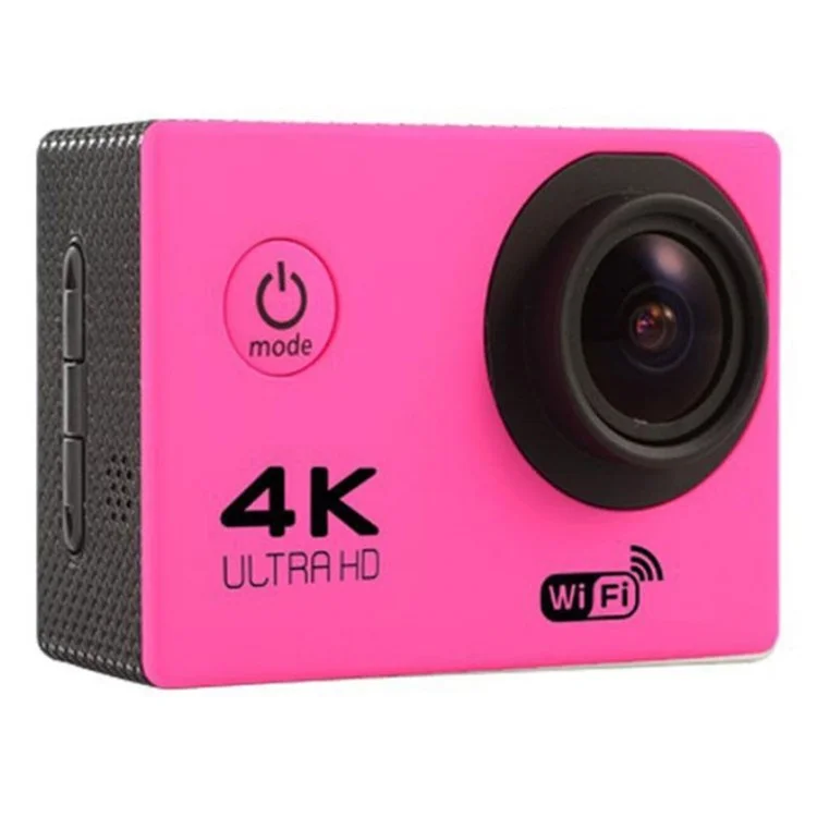 SJ4000 SD3H-2 4K 30FPS WiFi Action Camera Ultra HD Extreme Sports DV Camera with Waterproof Case - Rose