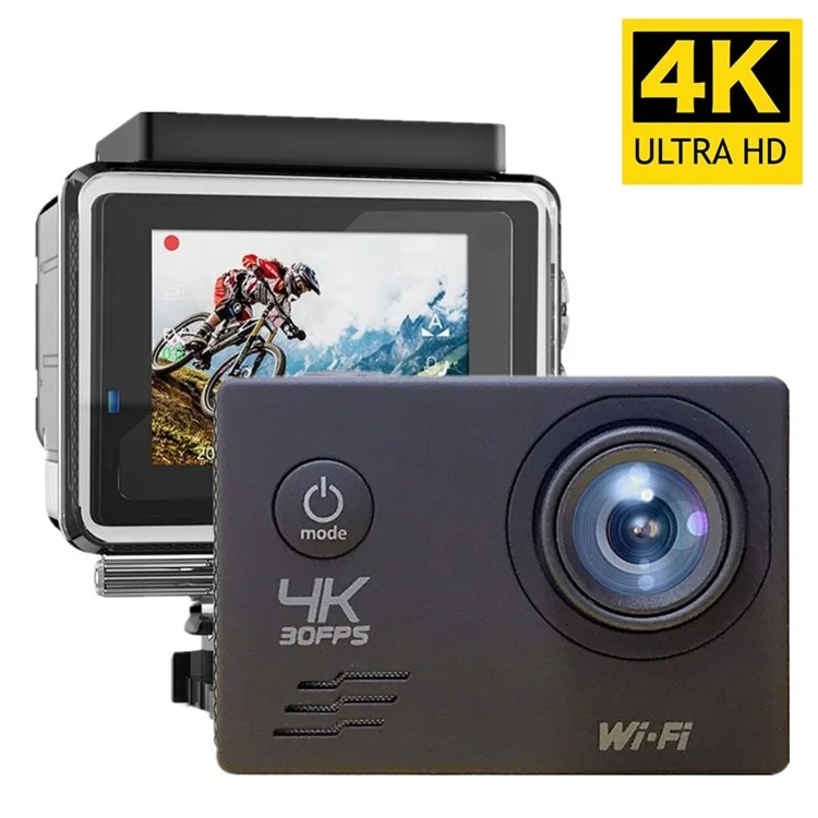 SJ4000 SD3H-2 4K 30FPS WiFi Action Camera Ultra HD Extreme Sports DV Camera with Waterproof Case - Rose