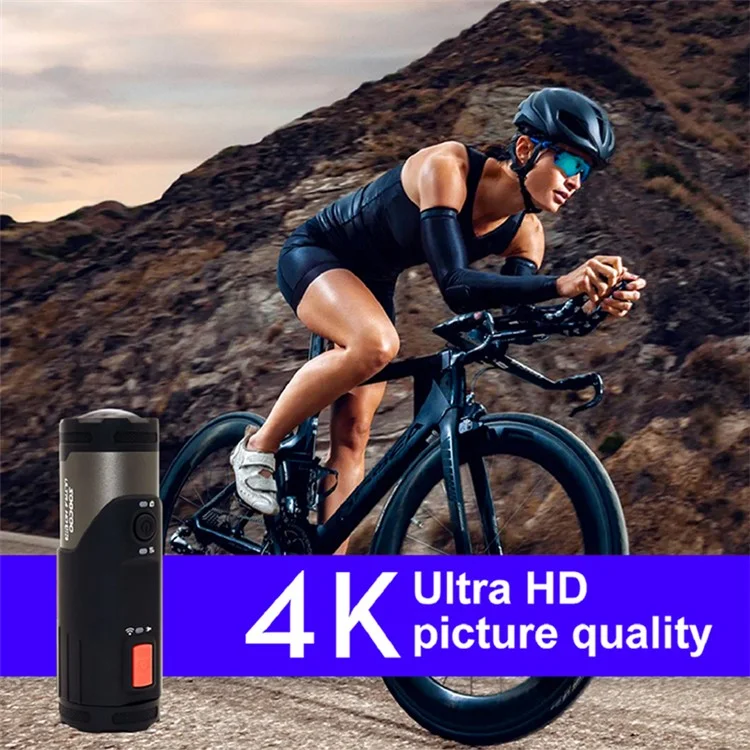 Soocoo S20+ 4K HD Camcorder Wasserdichte Outdoor -sportkamera WiFi Motorradfahrrad -video -rekorder Kamera