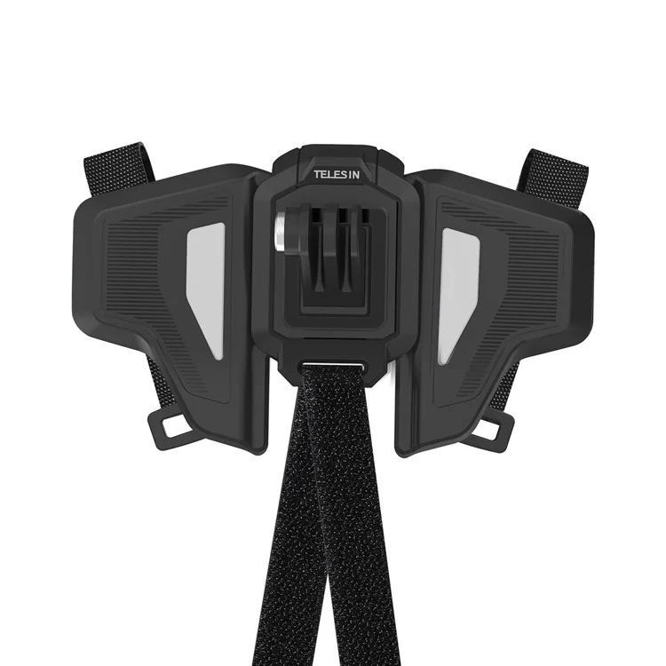 TELESIN GP-HBM-MT2-YH Motorradhelm-Kinnriemen, stoßfest, Sportskamera-Halterung für Radfahren, Fotografieren