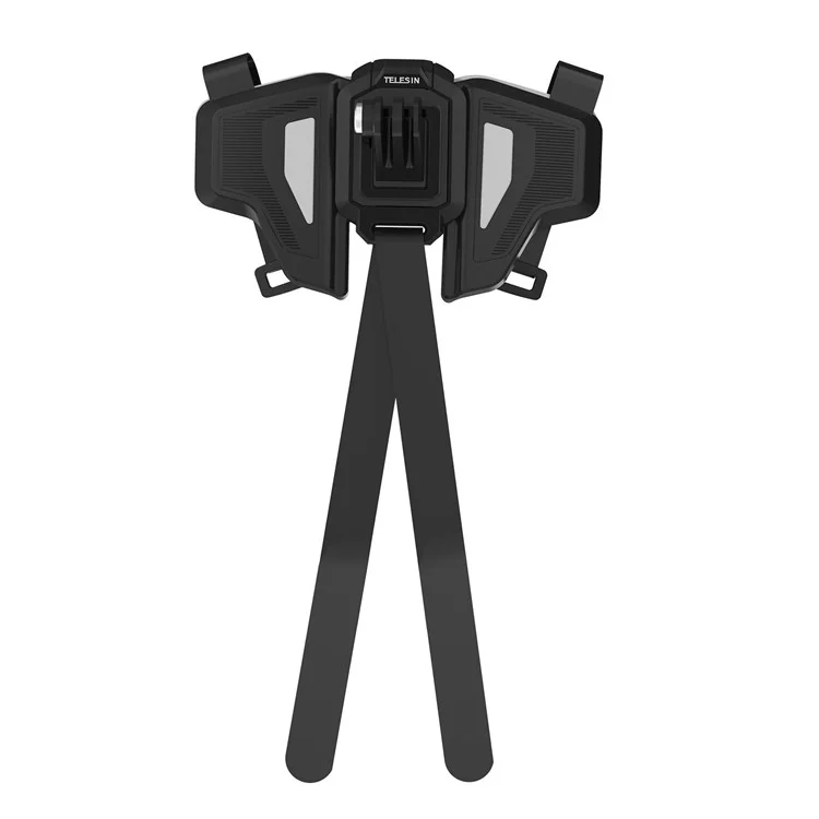 TELESIN GP-HBM-MT2-YH Motorradhelm-Kinnriemen, stoßfest, Sportskamera-Halterung für Radfahren, Fotografieren