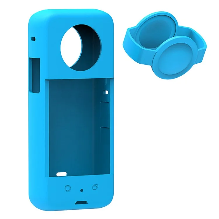 OX3-GJT-BK Silicone Protective Case for Insta360 One X3 Soft Sleeve Panoramic Camera Dustproof Shell - Blue