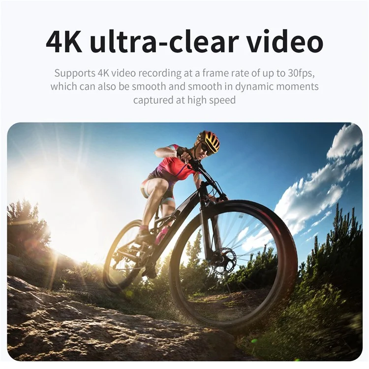 V8 128G 1.54 inch IPS Screen Action Camera Anti-Shake Outdoor 4K HD Sports Camera Waterproof Riding Recorder Support Phone APP Control