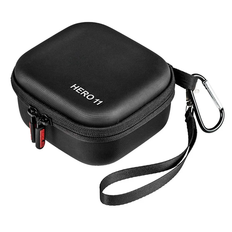 STARTRC 1111363 For GoPro Hero 11 Waterproof PU Carrying Case Shockproof Portable Storage Bag (with Hand Rope and Carabiner)