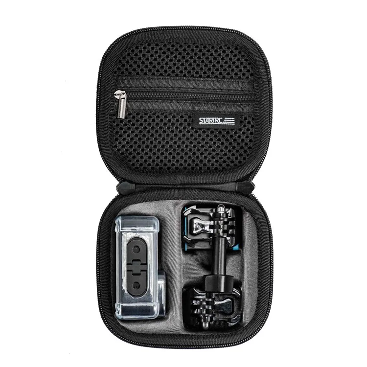 STARTRC 1111363 For GoPro Hero 11 Waterproof PU Carrying Case Shockproof Portable Storage Bag (with Hand Rope and Carabiner)