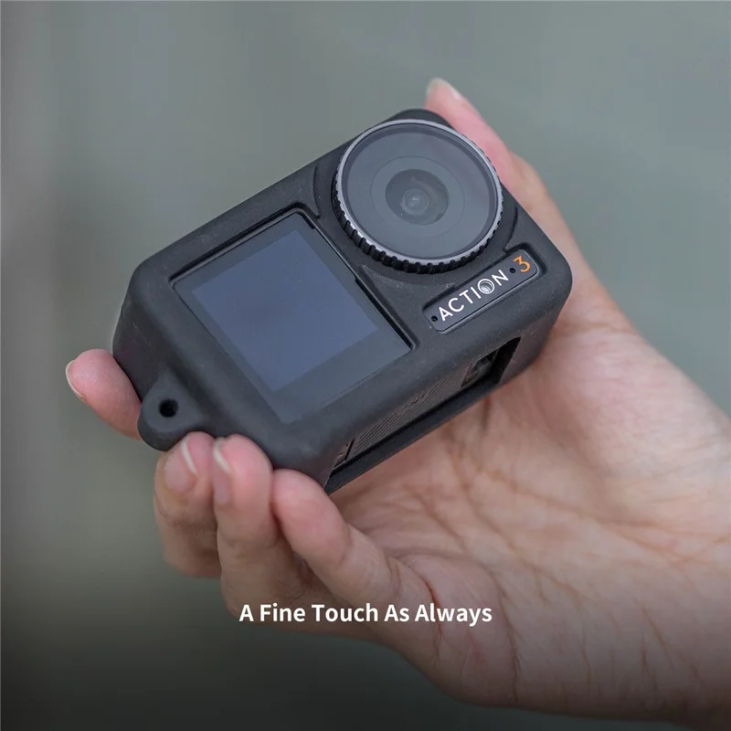 PGYTECH P-32C-030 For DJI Osmo Action 3 Camera Protective Case Soft Silicone Sleeve with Lens Cover and Lanyard