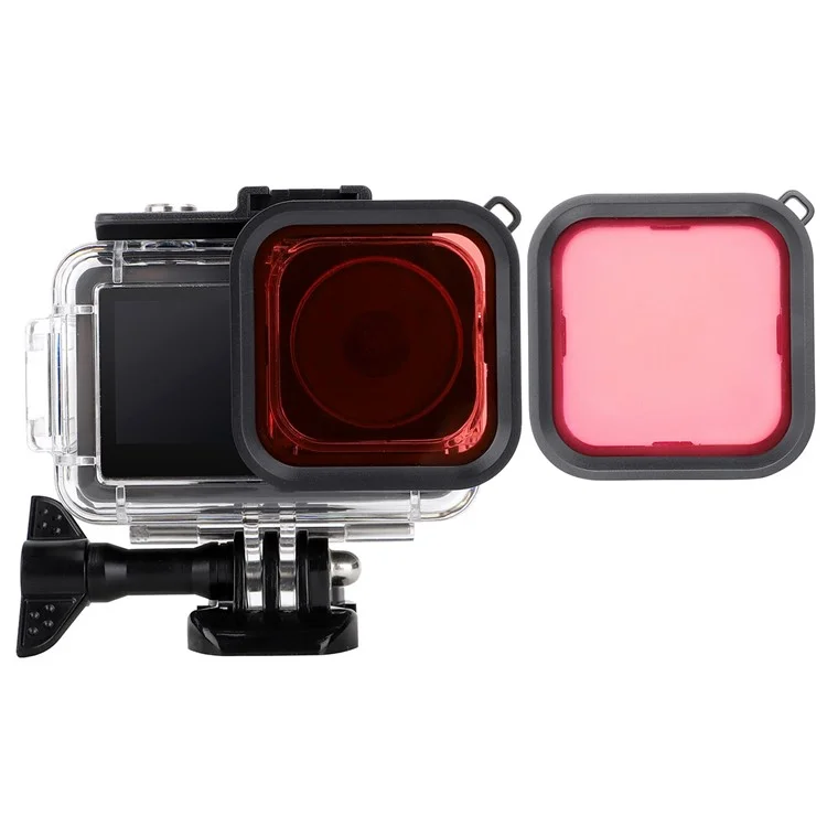 OA3-FS520 Камера Линза Дайвинг Фильтр для DJI OSMO Action 3 Камера Закаленное Стекло Фильтр для Подводной Фотографии - Розовый