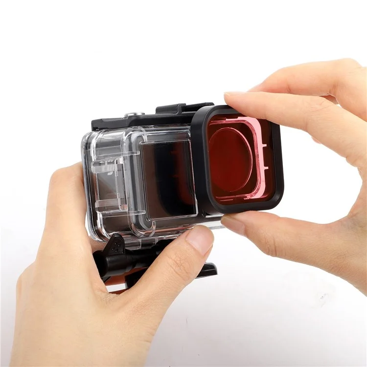 OA3-FS520 Камера Линза Дайвинг Фильтр для DJI OSMO Action 3 Камера Закаленное Стекло Фильтр для Подводной Фотографии - Розовый