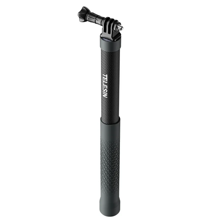TELESIN GP-MNP-002 1.2m Carbon Fiber Extendable Selfie Stick Lightweight Selfie Pole Compatible for GoPro Insta360 Cameras