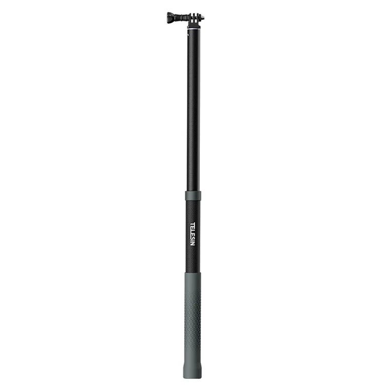 TELESIN GP-MNP-002 1.2m Carbon Fiber Extendable Selfie Stick Lightweight Selfie Pole Compatible for GoPro Insta360 Cameras