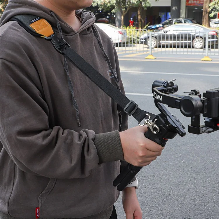 SUNNYLIFE RO-GS560 Für DJI RS 3 Mini Gimbal-Kamera-Stabilisator Doppelter Metallhaken + einstellbarer Nackenriemen Schultergurt