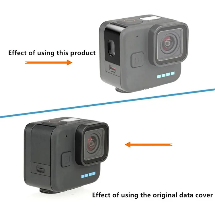 Per GoPro Hero 11 Black Mini Camera Battery Cover Side Door Lid per Easy Passing Through Charging Cable