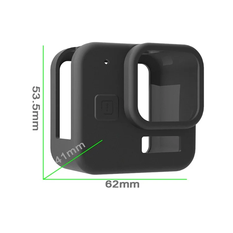 Para GoPro Hero 11 Black Mini Funda Protectora de Silicona Acción Cámara Anticolisión Caso con Película de Vidrio Templado para Lente - Negro