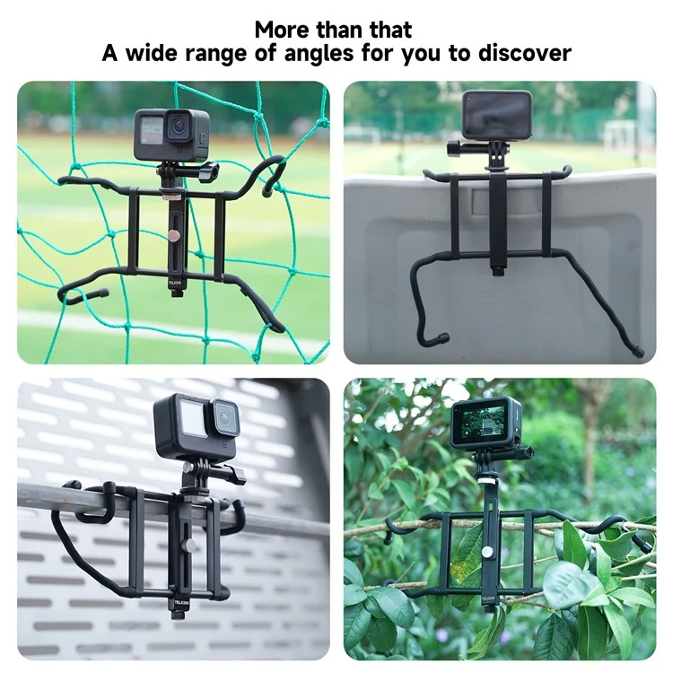 TELESIN TE-FM-001 Aluminum Alloy Action Camera Hanging Net Bracket with Phone Clip