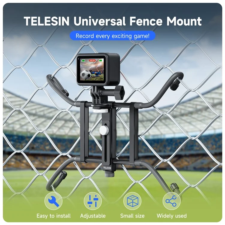 TELESIN TE-FM-001 Aluminum Alloy Action Camera Hanging Net Bracket with Phone Clip