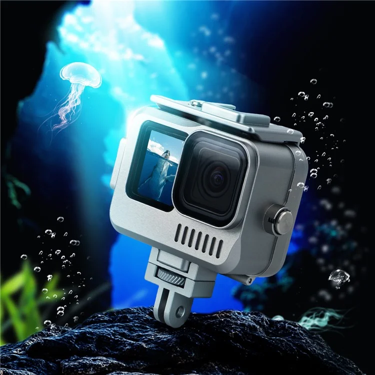 SUNNYLIFE GO-FS563 Pour GoPro Hero 9 / 10 / 11 Boîtier Étanche en Alliage d'Aluminium Anti-Rayures et Protecteur